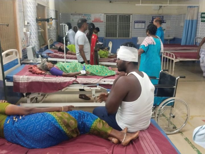 அரசு பேருந்து- தனியார் பால் வேன் மோதி பயங்கர விபத்து…