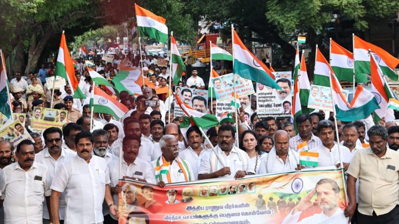 சென்னை தமிழ்நாடு காங்கிரஸ் தலைவர் செல்வப்பெருந்தகை அவர்களின் தலைமையில் ஊர்வலம் நடைபெற்றது…
