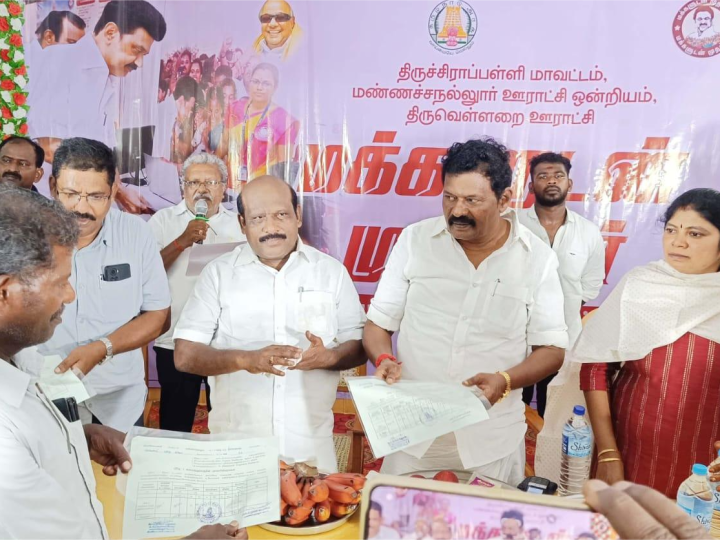 திருச்சிராப்பள்ளி மாவட்டம் திருவெள்ளரை ஊராட்சியில் உயர் கல்வித்துறை அமைச்சர் கோவி.செழியன்  முதல்வர் முகாமில் கலந்துகொண்டார்…