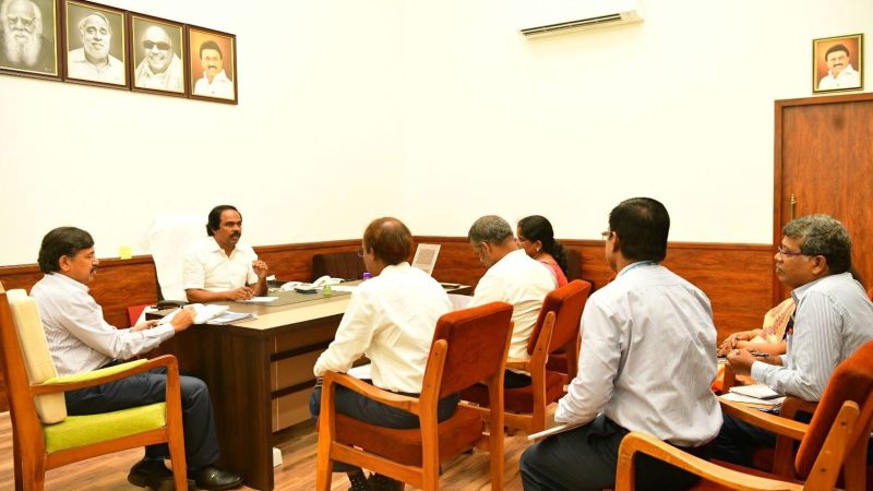 சென்னை தலைமைச் செயலகத்தில் பால்வளத்துறை அமைச்சர் மனோ தங்கராஜ் அவர்கள் தலைமையில் பால்வளத்துறை செயலாளர் சுப்பையன், ஆவின் மேலாண்மை இயக்குநர் அண்ணாதுரை மற்றும் உயர்மட்ட அலுவலர்களுடன் ஆலோசனை கூட்டம் நடைபெற்றது.