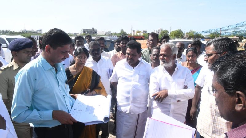 தூத்துக்குடி மாவட்டம் திருச்செந்தூர் அருள்மிகு சுப்பிரமணியசுவாமி திருக்கோயிலில் நடைபெற்று வரும் திருப்பணிகள் மற்றும் வருகின்ற ஜூலை 7ம் தேதி நடைபெற உள்ள குடமுழுக்கு நன்னீராட்டுப் பெருவிழாவிற்கான முன்னேற்பாடு பணிகளை இந்து சமய அறநிலையத்துறை அமைச்சர் சேகர்பாபு அவர்கள் நேரில் பார்வையிட்டு ஆய்வு செய்தார்.