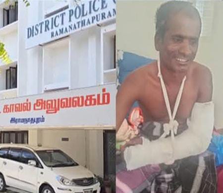 மாற்றுத்திறனாளி மீது தாக்குதல் – போதை காவலர் சஸ்பெண்ட்.