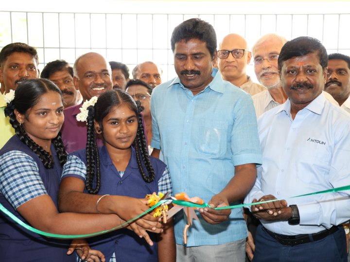 காஞ்சிபுரம் அரசு பள்ளிகளில் ஸ்டெம் ஆய்வுகூடம், சூரிய சக்தி வசதி திறப்பு விழா.