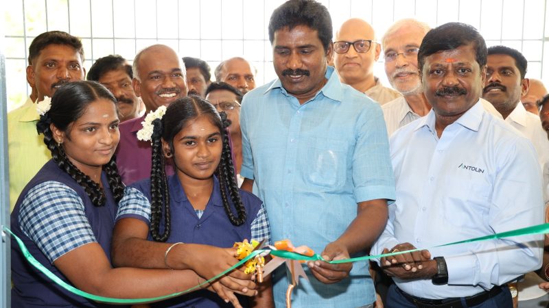 காஞ்சிபுரம் அரசு பள்ளிகளில் ஸ்டெம் ஆய்வுகூடம், சூரிய சக்தி வசதி திறப்பு விழா.