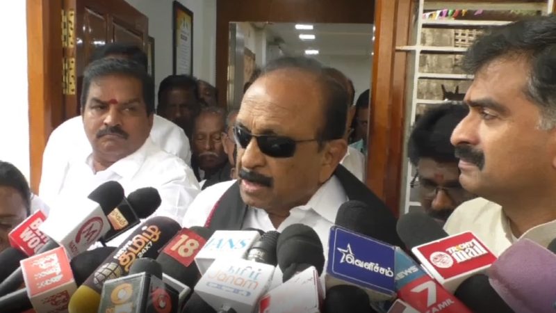 இந்திய அரசியலில் ஓரங்கட்டப்பட வேண்டியவர் அமித்ஷா – திருச்சியில் வைகோ தெரிவித்தார்.