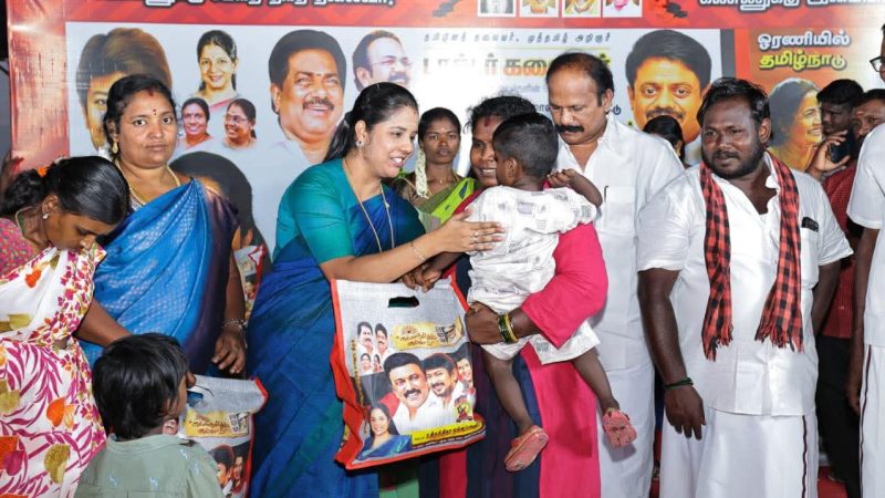 ஒரு லட்சம் குடும்பங்களுக்கு நலத்திட்ட உதவிகள் இலக்கு வைத்து பணியாற்றி வரும் மதுரை தெற்கு மாவட்ட திமுக மகளிரணி அமைப்பாளர் கிருத்திகா தங்கப் பாண்டியன்.