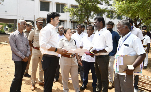 தேனி கம்மவார் சங்கம் கல்லூரியில் 4சட்டமன்ற தொகுதிகளுக்கான வாக்கு